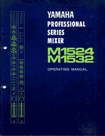 Yamaha M1524 Owner's manual | Manualzz