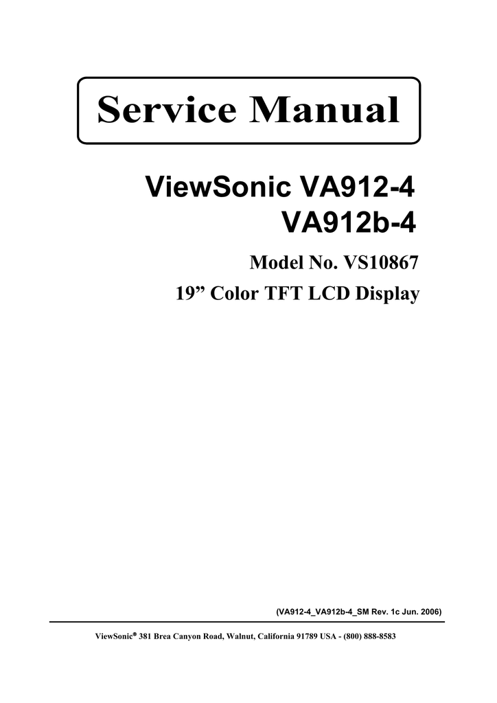 viewsonic monitor driver windows 10 va912b