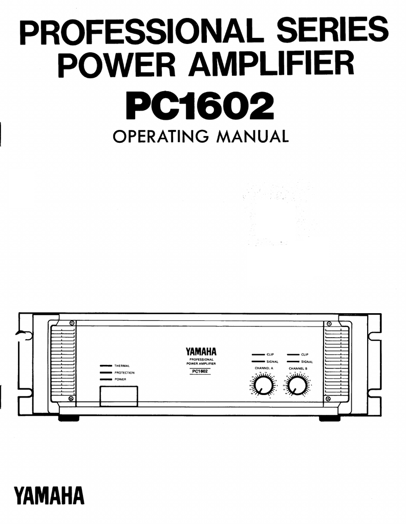 Yamaha PC1602 Owner's manual Manualzz