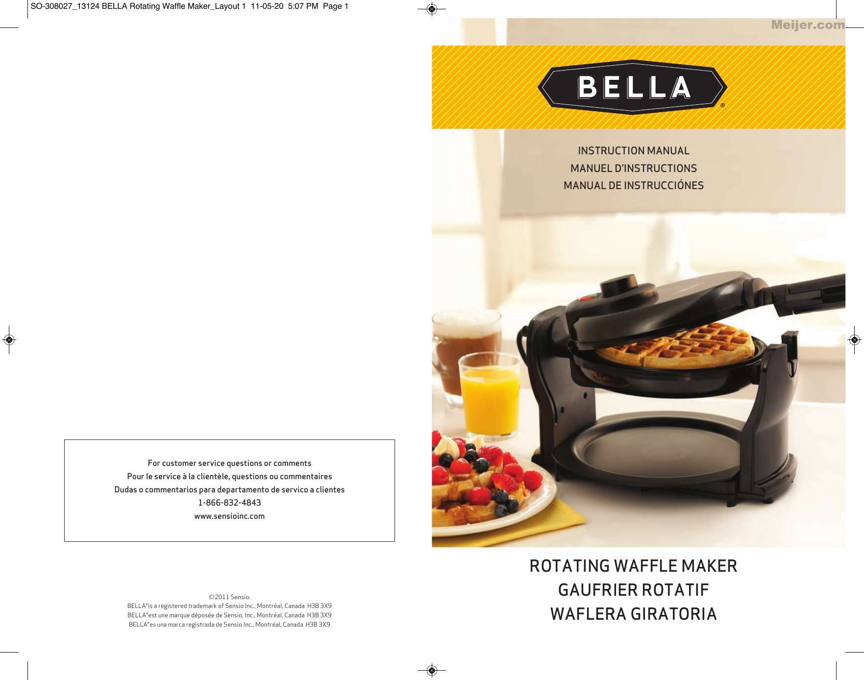 Bella Rotating Waffle Maker Instruction manual Manualzz