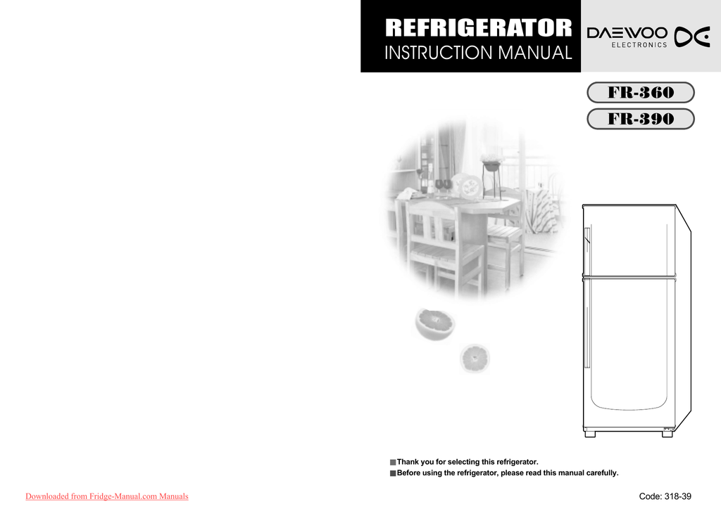 Daewoo Fr 146sv Instruction Manual Manualzz