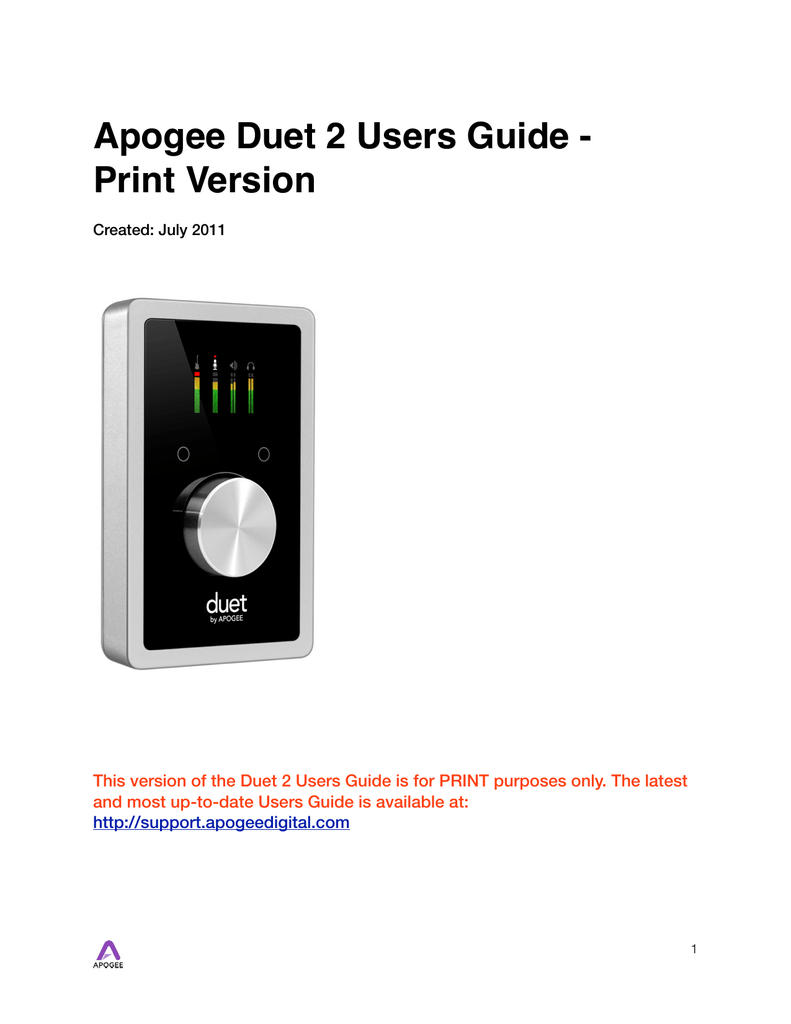 apogee duet 2 drivers