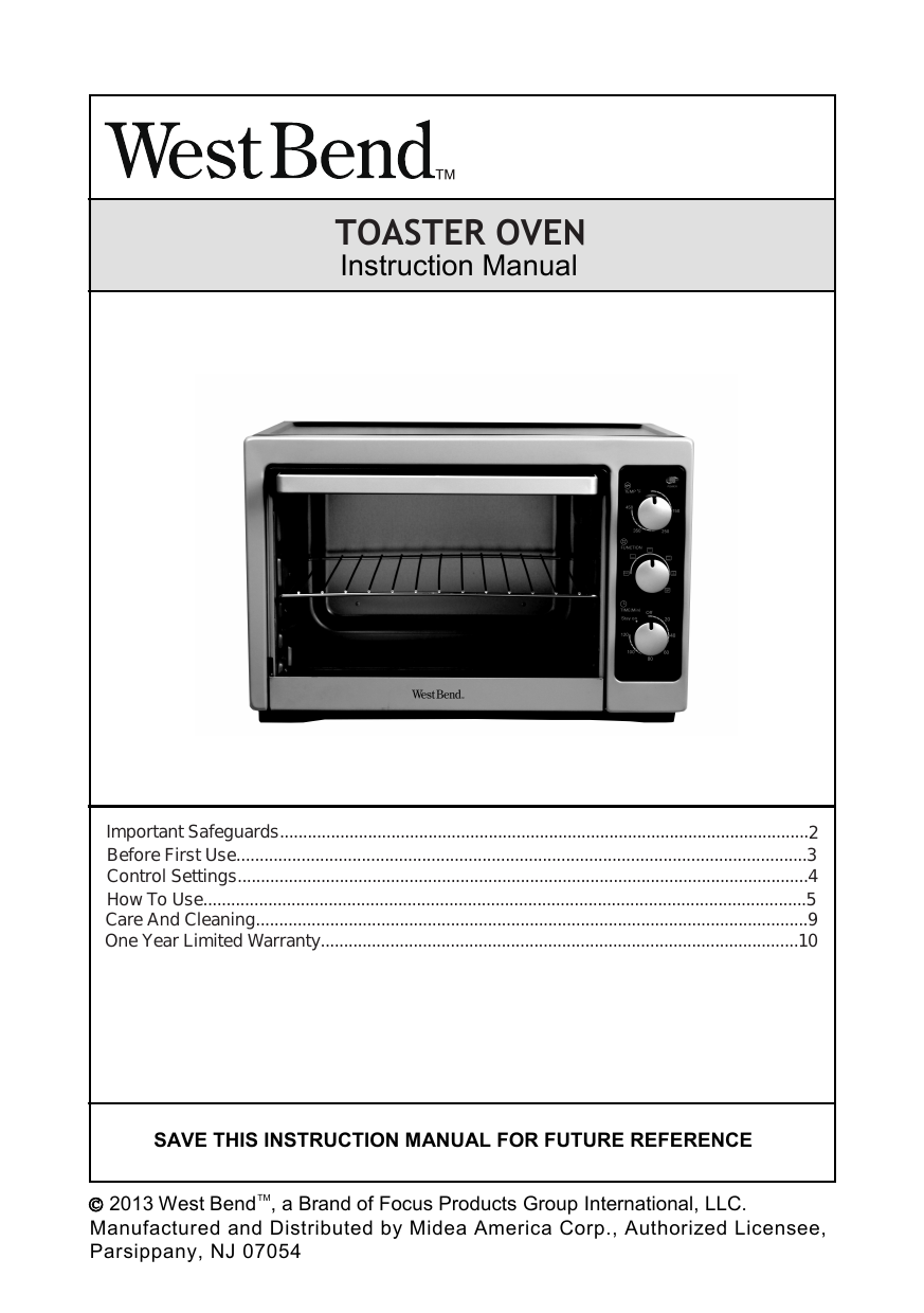 West Bend Rotisserie Oven User Manual Manualzz