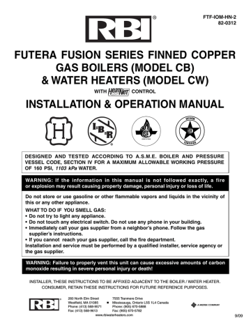 RBI FUTERA II Series Operating instructions | Manualzz