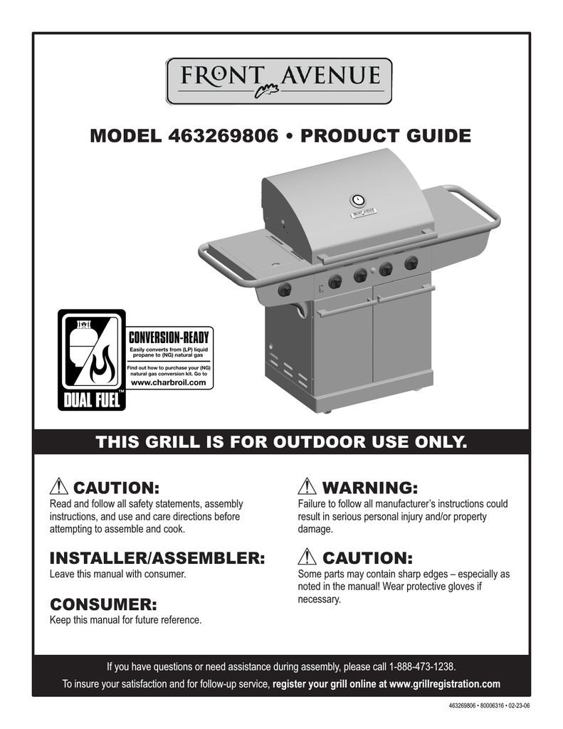 Char Broil 463269826 Bbq And Gas Grill Product manual Manualzz