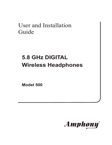 Amphony 500 Installation guide | Manualzz