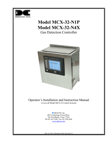 Detcon MCX-32-N1P Instruction manual | Manualzz