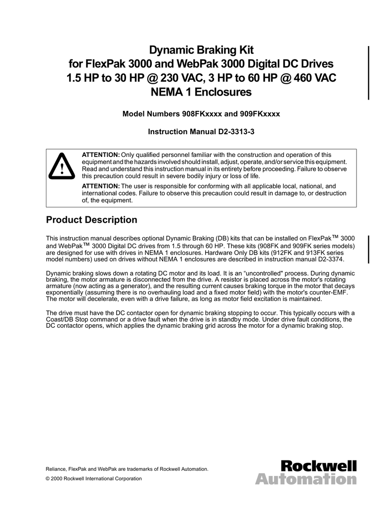 Reliance 909 Instruction manual Manualzz