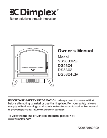 Dimplex DS5804 Owner's Manual | Manualzz