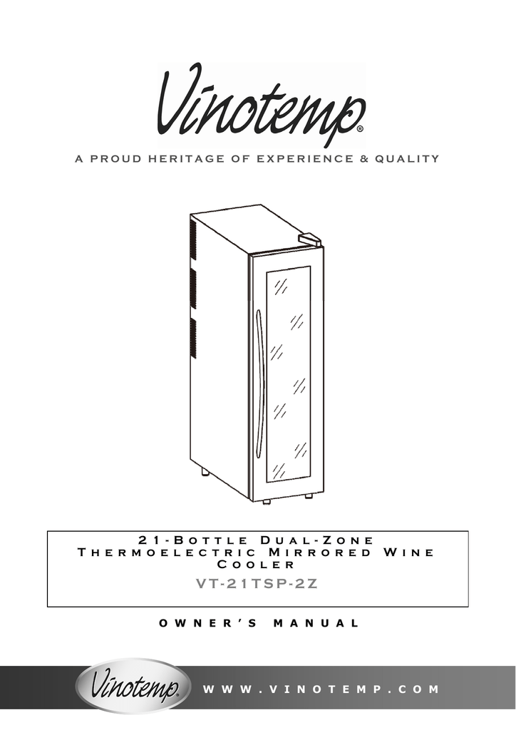 Vinotemp VTTC32G Operating instructions Manualzz