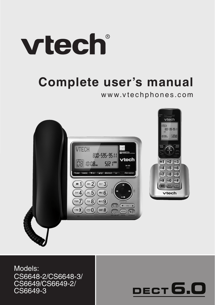 VTech CS66493 User`s manual Manualzz