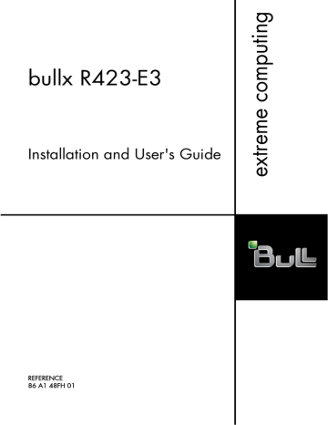 Bull Bullx R423-E3 User`s guide | Manualzz