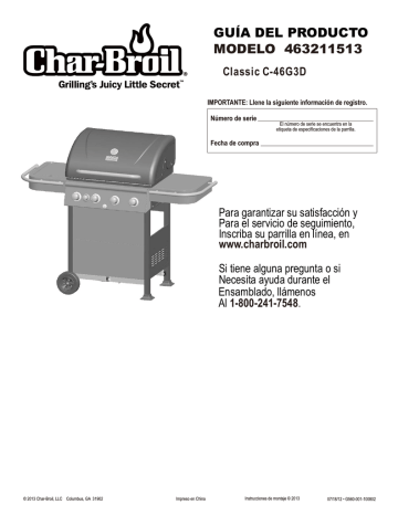 Charbroil 463211513 Bbq And Gas Grill El manual del propietario | Manualzz