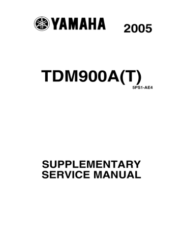 Yamaha TDM900A Service manual | Manualzz