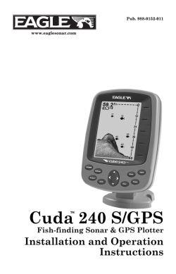 Eagle Electronics CUDA 240 S - User manual | manualzz.com
