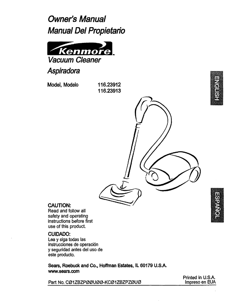 Kenmore Carpet Cleaner Instructions