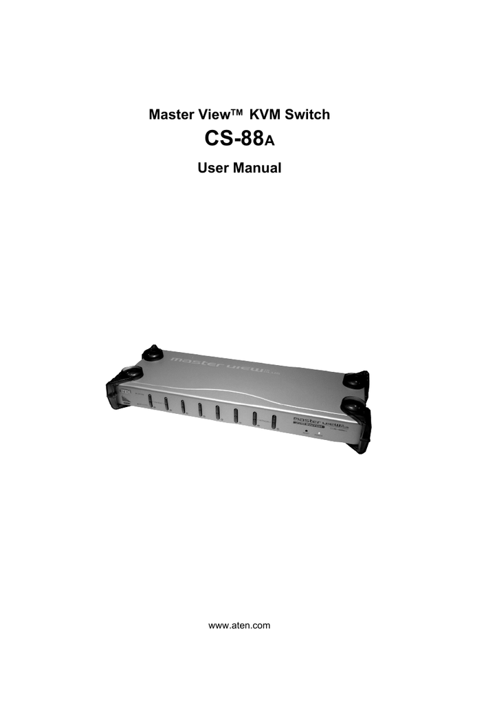ATEN CS88A Rack KVM Switch User manual Manualzz