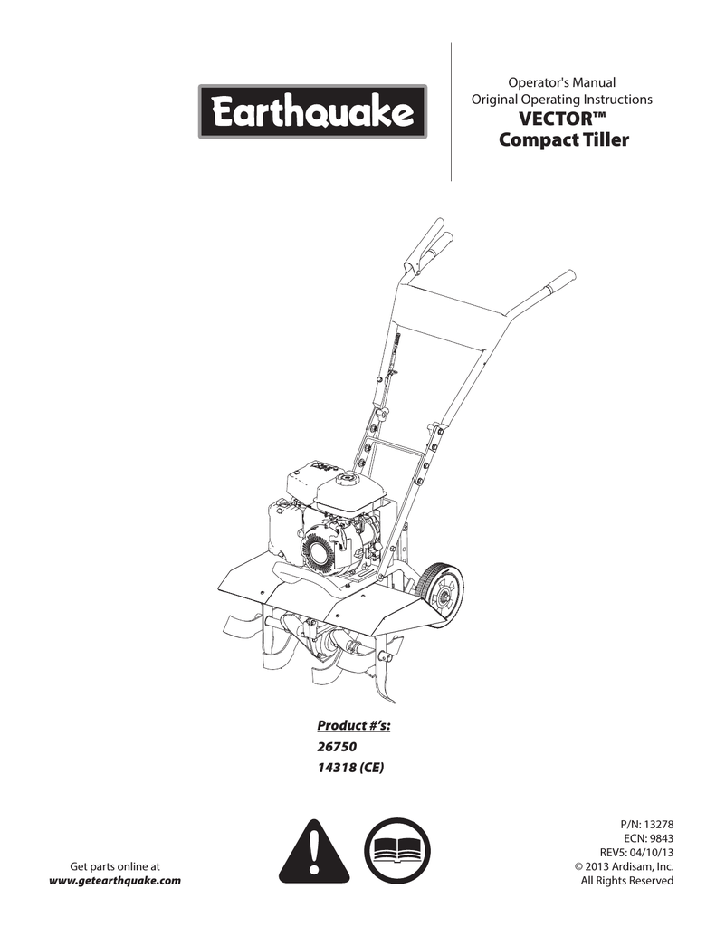 Earthquake 99cc tiller parts