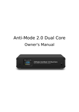 DSPeaker Anti-Mode 2.0 Dual Core Owner's Manual