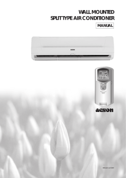 Acson Air Conditioner Installation Manual Manual Operating Instructions User Manual Manualzz Com