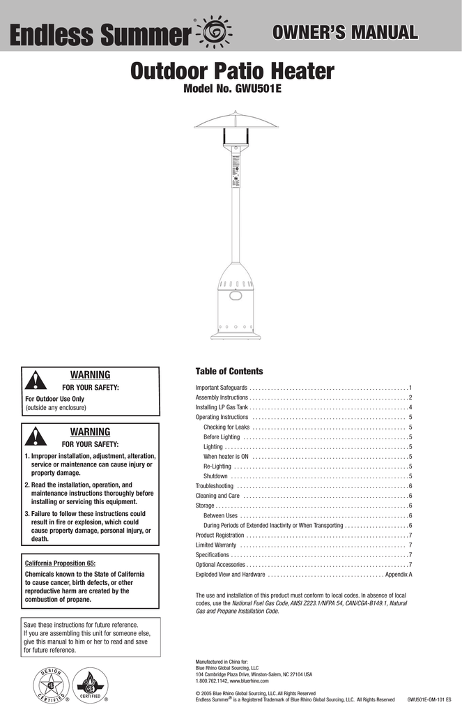 Blue Rhino Gwu501e Owner S Manual Manualzz Com