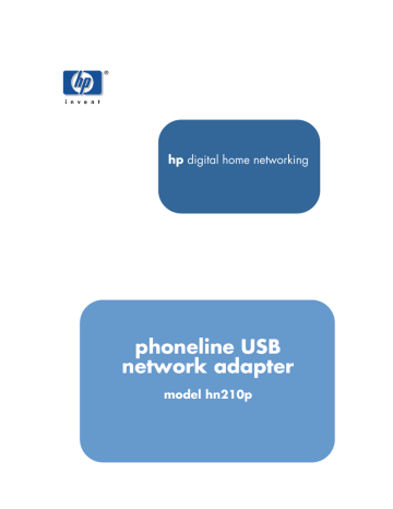 introduction. HP (Hewlett-Packard) USB Home PhoneLine 1Mbps Network Adapter, hn210p | Manualzz