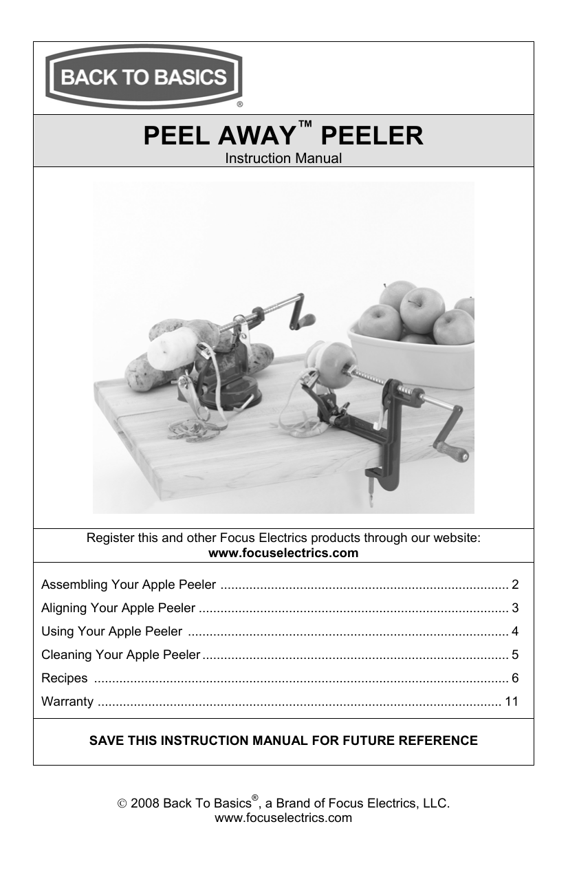 apple peeler instructions