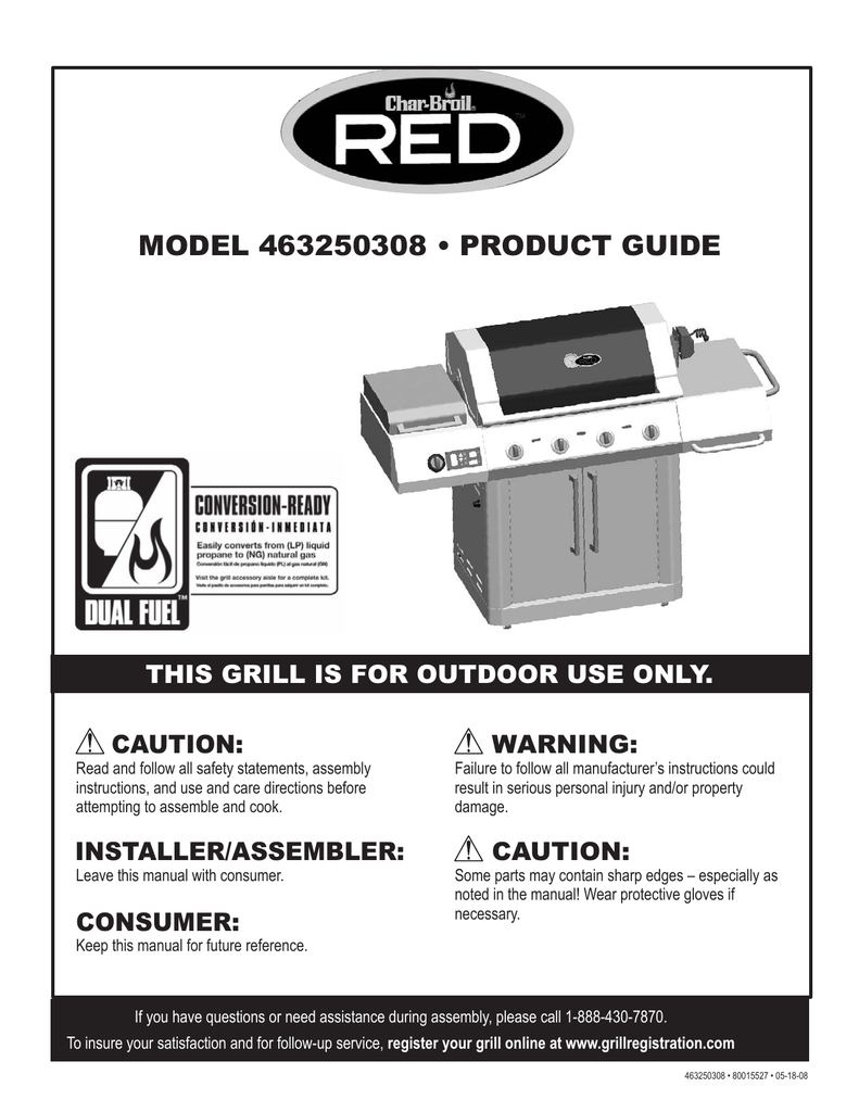 Charbroil 463250308 Bbq And Gas Grill Owner s Manual Manualzz