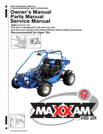 Ace Sports Maxxam 150 2r Owner S Manual Manualzz