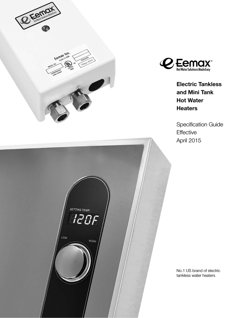 Eemax EX55T FS 5.5KW 240V Thermo FS Electric Tankless Water Heater