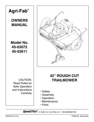 Agri-Fab 45-03611 Manual | Manualzz