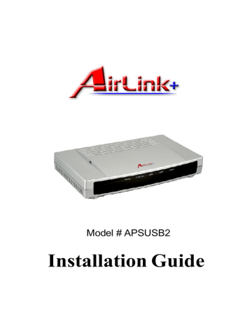Airlinkplus APSUSB2 Installation guide | Manualzz