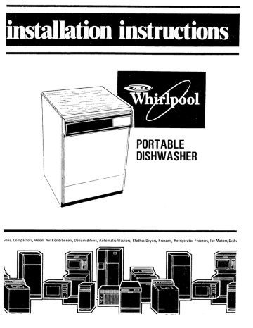 Old Whirlpool Dishwasher Manual