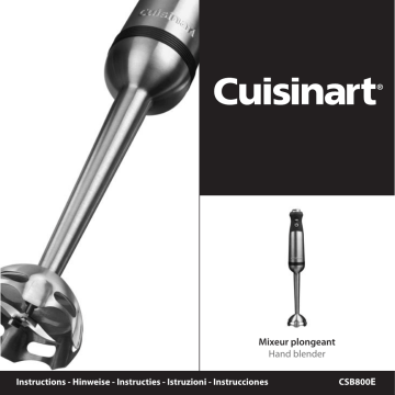 Cuisinart CSB800E Owner's Manual | Manualzz