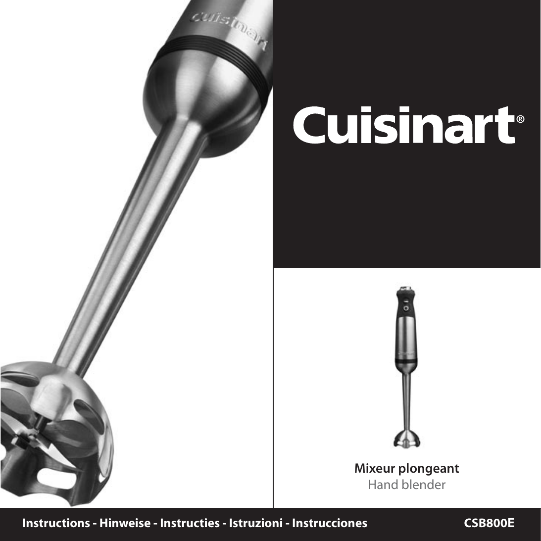 Cuisinart CSB800E User manual Manualzz