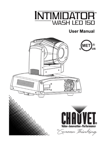 Chauvet Intimidator Wash LED 150 User manual | Manualzz