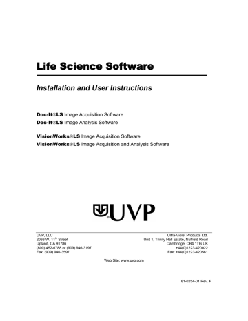Saving and Printing the Results and Data. UVP DigiDoc-It | Manualzz