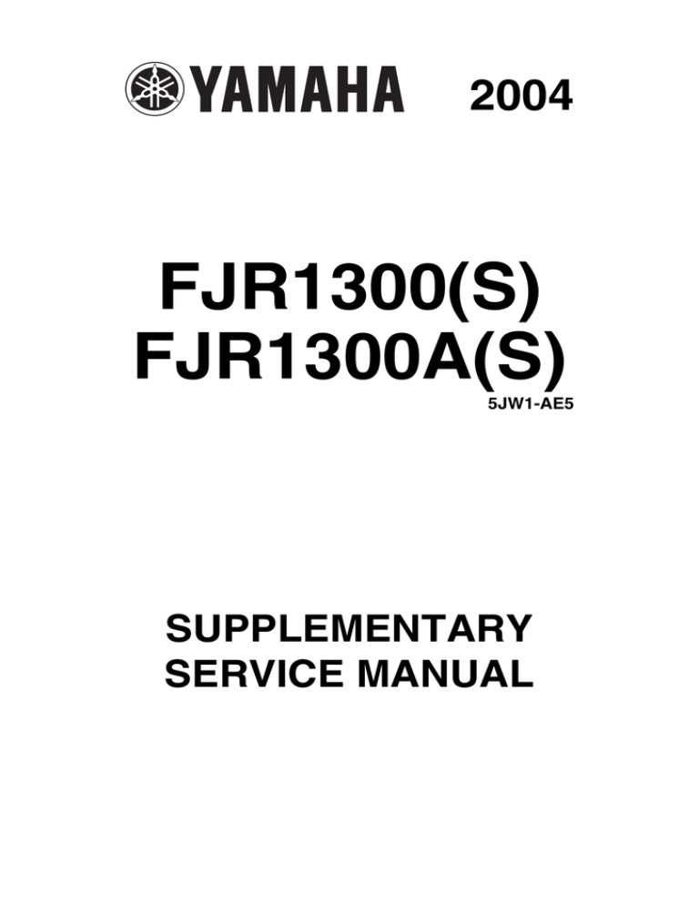 Yamaha Fjr1300 S 03 Fjr1300 Fjr1300as 04 Fjr1300 S 04 Fjr1300a S User Manual Manualzz
