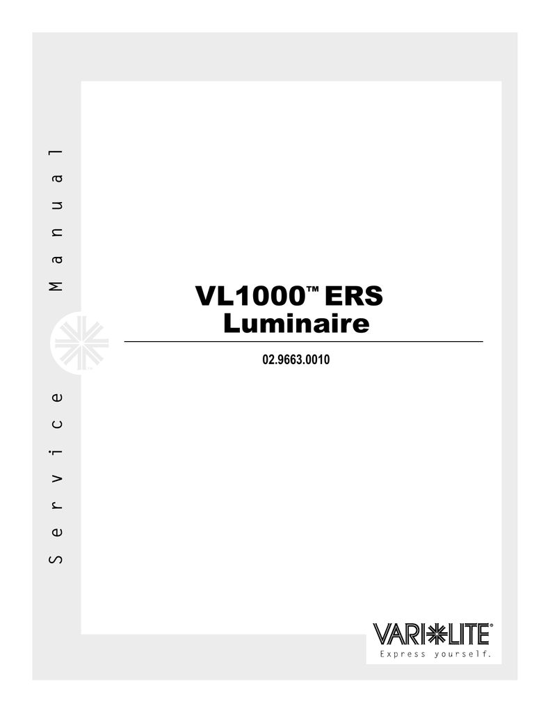 Vari Lite Virtuoso Dx User Manual Manualzz