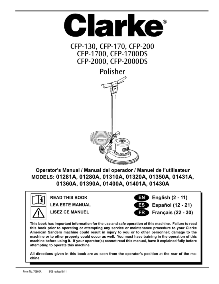 Clarke 01320A User manual Manualzz