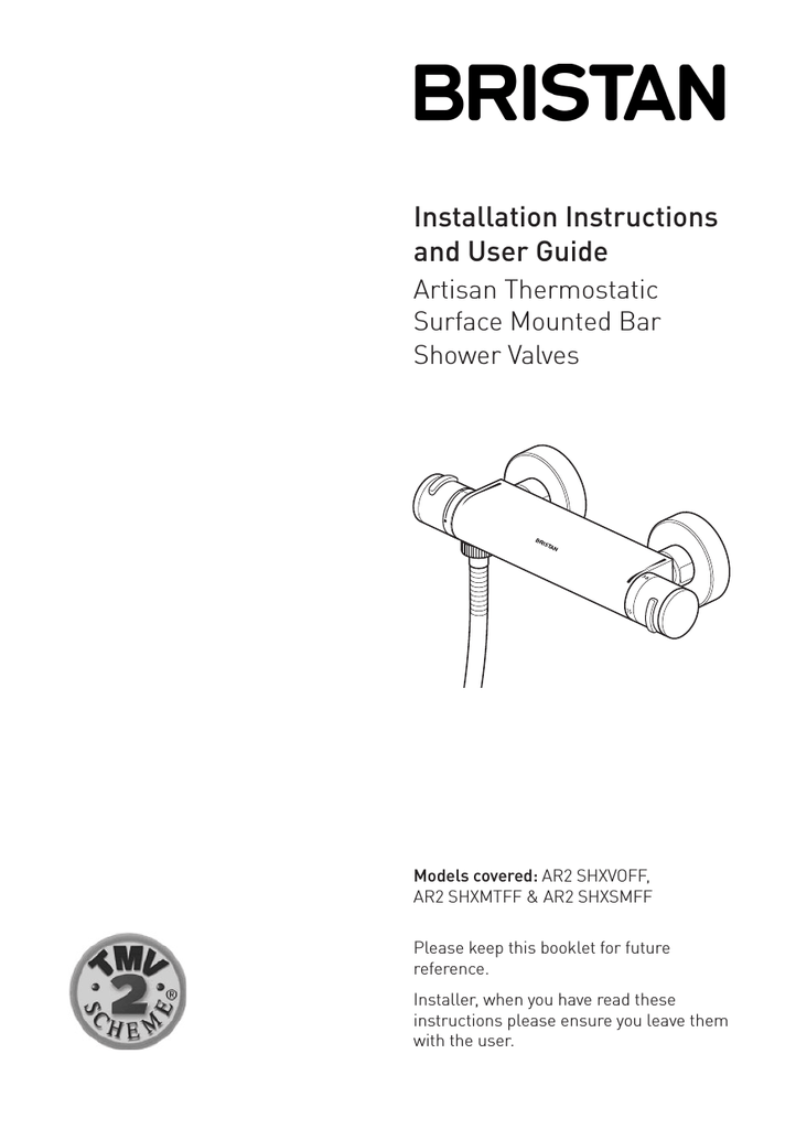 Bristan AR2 SHXMTFF Installation Instructions And User Manual Manualzz