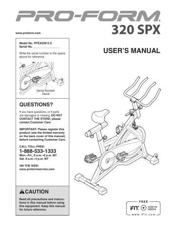 proform bike 320 spx