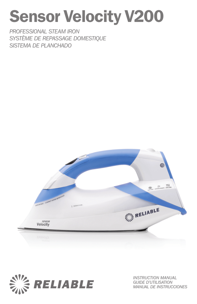 Reliable Sensor Velocity v200 Instruction manual | Manualzz