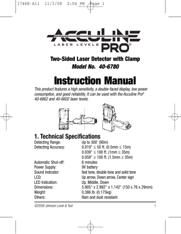 AccuLine 40-6780 Instruction manual | Manualzz