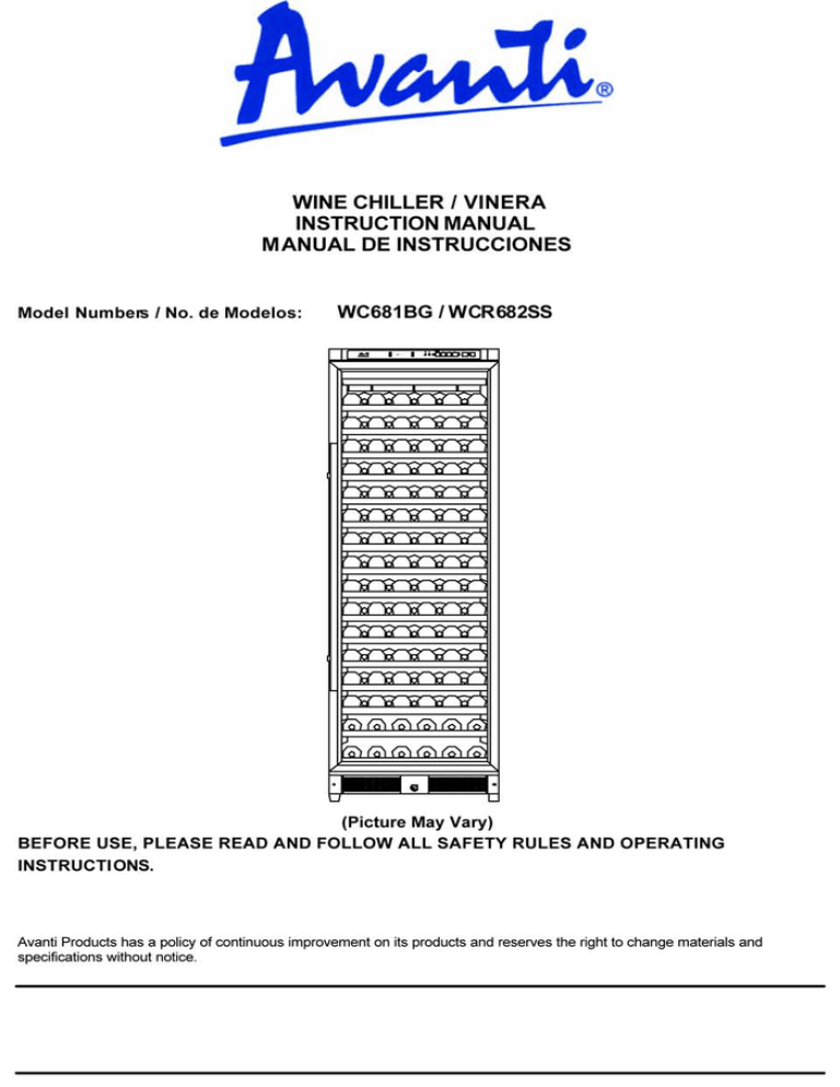 Avanti WCR682SS-2 Troubleshooting guide | Manualzz