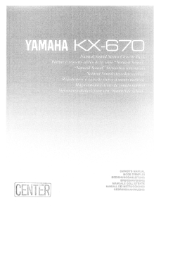 Yamaha KX-670 Owner's manual