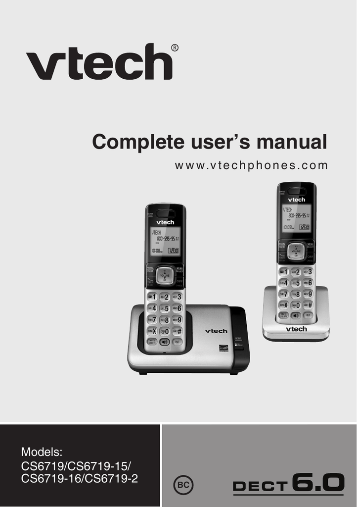 VTech CS6719-16 User Manual | Manualzz