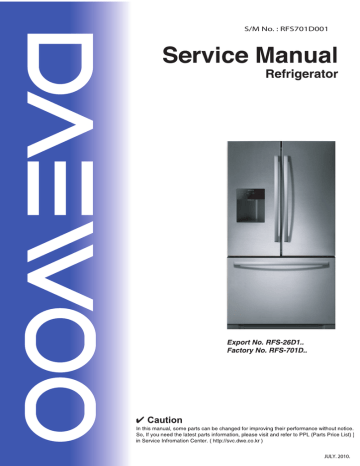 Daewoo Rfs 26d1 Series Installation Guide Manualzz