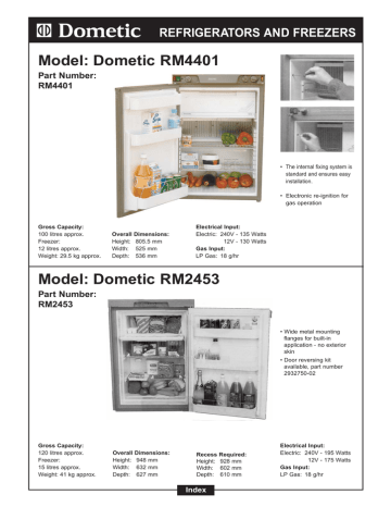 Dometic RM2453 and Operating instructions | Manualzz