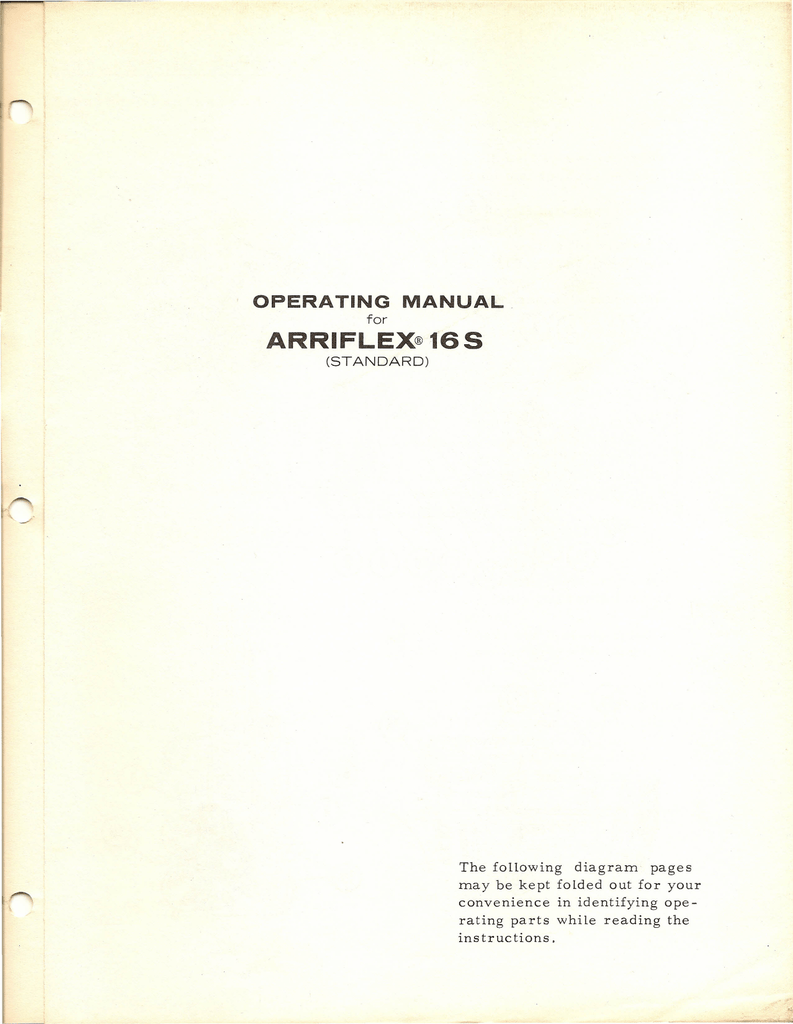 Arri Arriflex 16s User Manual Manualzz